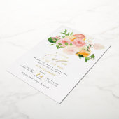 かわいいベイビーシャワーのゴールド箔招待状 箔招待状 (回転した状態)