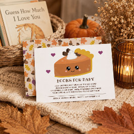 かわいいベイビーシャワーの本のカード「Cutie Pie Fall Baby Shower Book エンクロージャーカード