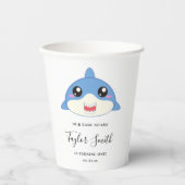 かわいいベイビーシャークの誕生日パーティー 紙コップ (正面)