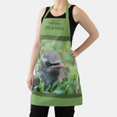 かわいいベイビーセダー・ワックスウィングの鳥　パーソナライズド エプロン (インサイチュ)
