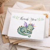 かわいいベイビードラゴン サンキューカード