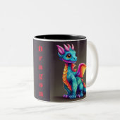 かわいいベイビードラゴン ツートーンマグカップ (正面右)