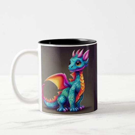 かわいいベイビードラゴン ツートーンマグカップ (左)