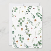 かわいいベイビーベアーグリーンボーイ ベビーシャワー招待状 招待状 (裏面)