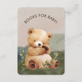 かわいいベイビーベア 赤ちゃんのシャワーブック 赤ちゃんのための エンクロージャーカード (正面)