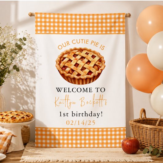 かわいいベイビー1歳の誕生日パーティー 横断幕