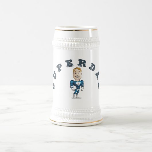 かわいいベクター・キャラクター・スーパーダッド ビールジョッキ (中央)