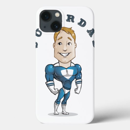 かわいいベクター・キャラクター・スーパーダッド Case-Mate iPhoneケース (裏面)