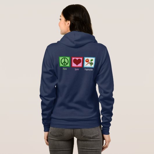 かわいいベジタリアン パーカ (裏面フル)