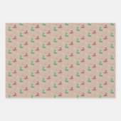 かわいいベスパクリスマスツリーオンクラフト ラッピングペーパーシート (正面2)