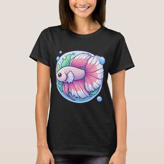 かわいいベタ Tシャツ (正面)