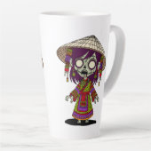 かわいいベトナムゾンビ カフェラテマグ (右アングル)