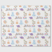 かわいいベビーおもちゃ包装紙 ラッピングペーパー (フラット)