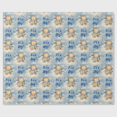 かわいいベビーが子どもの赤ちゃんシャワーを浴びる ラッピングペーパー (フラット)