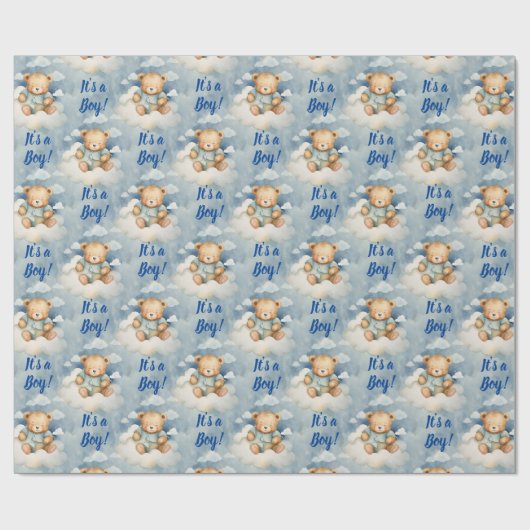 かわいいベビーが子どもの赤ちゃんシャワーを浴びる ラッピングペーパー (フラット)