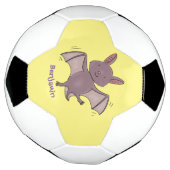 かわいいベビーこうもり飛んでいる漫画イラストレーション サッカーボール (回転)