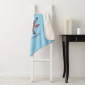 かわいいベビーこうもり飛んでいる漫画イラストレーション シェルパブランケット (インサイチュ)