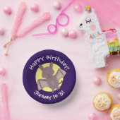 かわいいベビーこうもり飛んでいる漫画イラストレーション ペーパーボウル (パーティー)