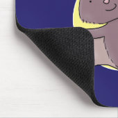 かわいいベビーこうもり飛んでいる漫画イラストレーション マウスパッド (コーナー)