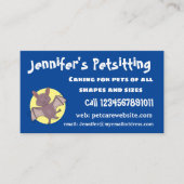 かわいいベビーこうもり飛んでいる漫画イラストレーション 名刺 (正面)