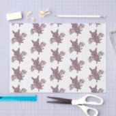 かわいいベビーこうもり飛んでいる漫画イラストレーション 薄葉紙 (クラフト)