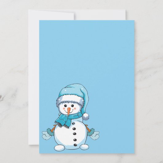 かわいいベビーその冷たい外の赤ちゃんシャワー 招待状 (裏面)