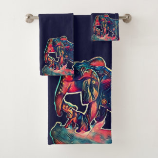 かわいいベビーとミイラゾウ バスタオルセット