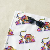 かわいいベビーとモマモゾウビーチタオル ビーチタオル (インサイチュ)