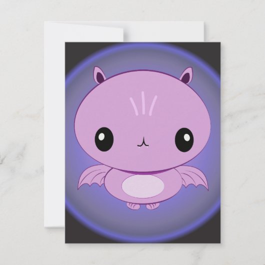 かわいいベビーのこうもりの招待状 招待状 (正面)