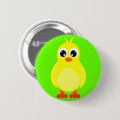 かわいいベビーのひよこの漫画 缶バッジ (正面&裏面)