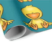 かわいいベビーのアヒルのベビーシャワー ラッピングペーパー (ロールコーナー)