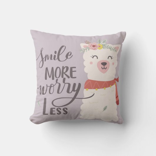 かわいいベビーのアルパカ クッション (正面)