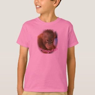 かわいいベビーのオランウータンファン Tシャツ