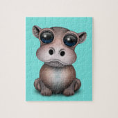 かわいいベビーのカバ ジグソーパズル (縦)