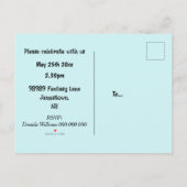 かわいいベビーのカワウソ池 – 子供の誕生日任意の年齢 インビテーションポストカード (裏面)