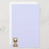 かわいいベビーのキリンの漫画の子供 便箋 (正面/裏面)