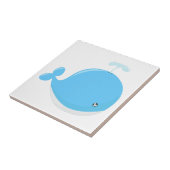 かわいいベビーのクジラのかわいいの漫画 タイル (側面)