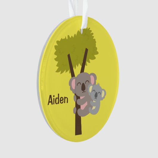 かわいいベビーのコアラおよびお母さんの子供部屋の装飾 オーナメント (正面)
