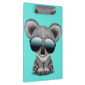 かわいいベビーのコアラの身に着けているサングラス クリップボード (右)