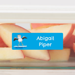 かわいいベビーのサンドパイパーパーソナライズされた漫画 ラベル