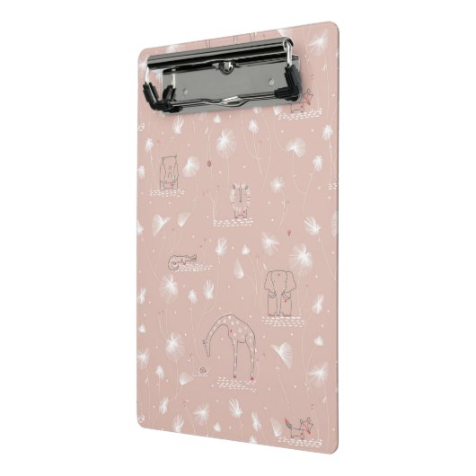 かわいいベビーのジャングル動物を表示するパターン ミニクリップボード (アングル2)