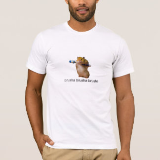 かわいいベビーのハムスターのブラシあなたの歯- brushaのbrusha tシャツ