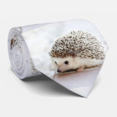 かわいいベビーのハリネズミの写真テンプレート ネクタイ (ロール)