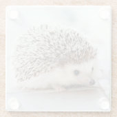 かわいいベビーのハリネズミ ガラスコースター (裏面)