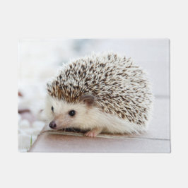 かわいいベビーのハリネズミ ドアマット