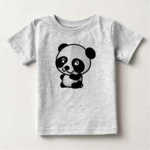 かわいいベビーのパンダの罰金ジャージー ベビーTシャツ