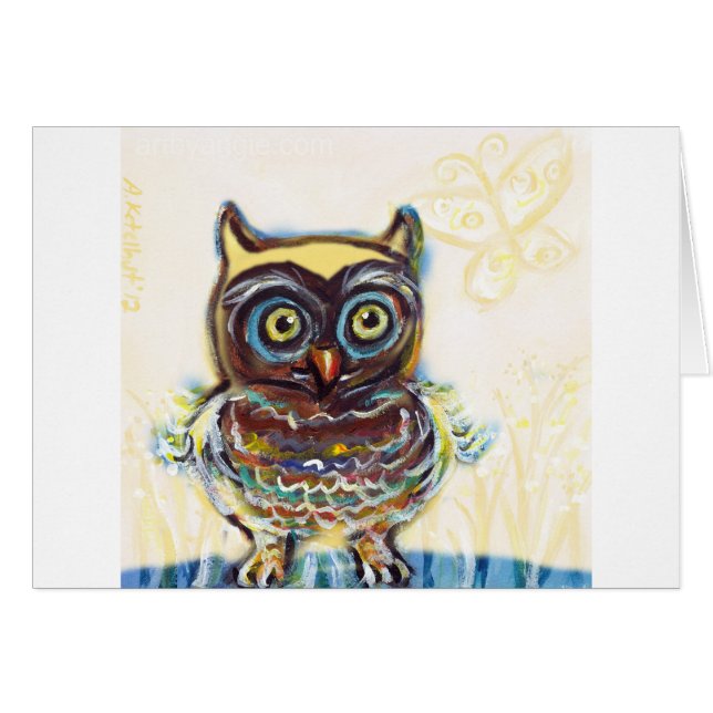 かわいいベビーのフクロウ (正面横)