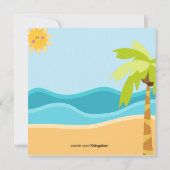 かわいいベビーのフラの男の子のベビーシャワーの招待状 招待状 (裏面)