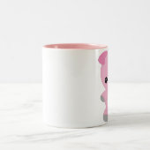 かわいいベビーのブタのマグ ツートーンマグカップ (中央)
