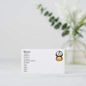 かわいいベビーのペンギン- Customizeable 名刺 (スタンド正面)